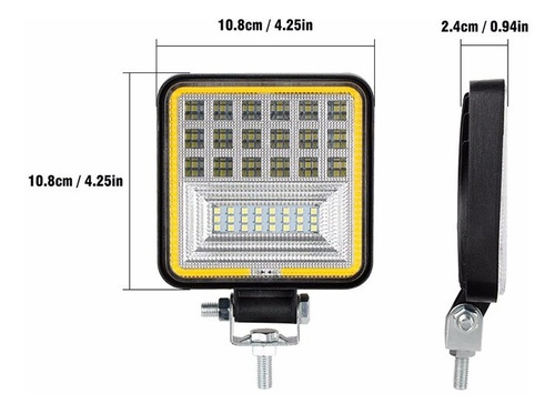 Kit X2 Faro Auxiliar Cree Led 126w Camionetas Camion Tractor