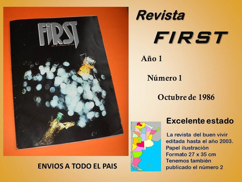 Revista First. Año 1. Número 1. Octubre De 1986. Buen Estado