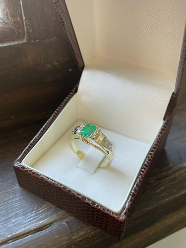 Anel De Formatura Ouro 18k Esmeralda Micheajoias