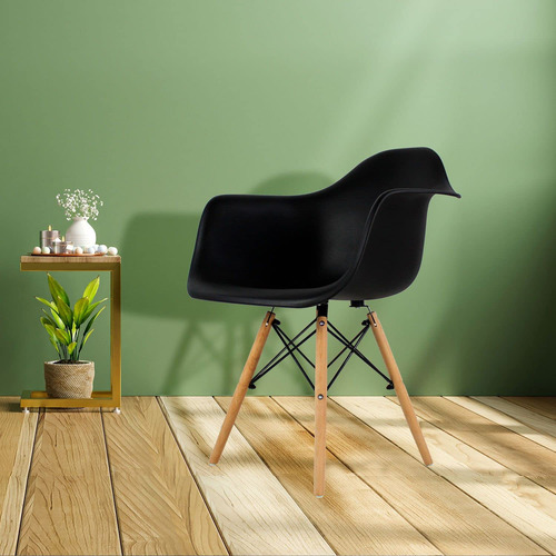 Juego De 2 Sillas Eames Estocolmo Ergonómicas Para Interiore