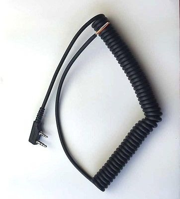 6.5FT MICROPHONE MIC CABLE COILED CORD 4 WIRE KENWOOD QUANSHENG BAOFENG BEIFENG