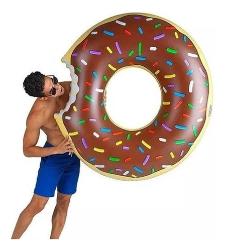 Inflable Flotador Forma De Dona Donuts Para Piscina De 120cm