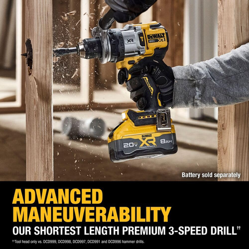 Taladro Percutor Dewalt 20 V Max Xr 1/2 Inalámbrico Dcd1007b