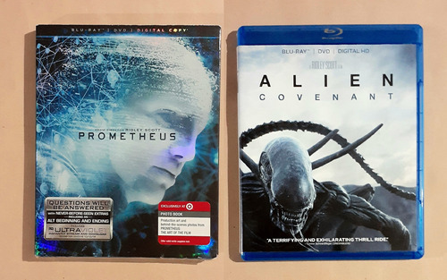 Prometeo (nueva)  + Alien Covenant - Blu-ray + Dvd Original