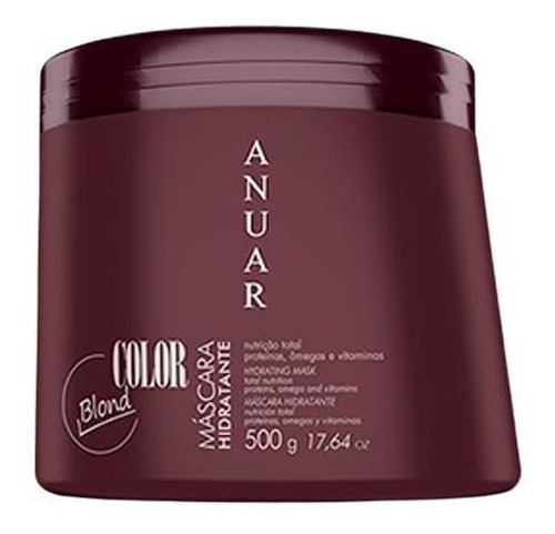 Máscara Hidratante Color Blond 500g Anuar Cosméticos