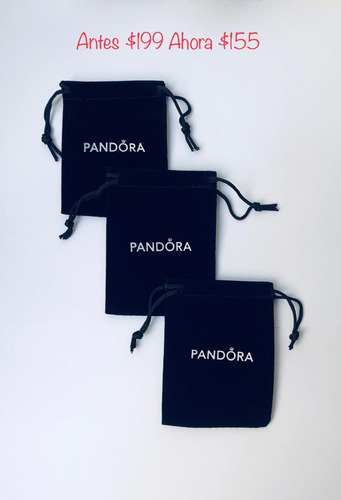 3 Bolsitas Cubre Terciopelo,compatible Pandora Para Joyería