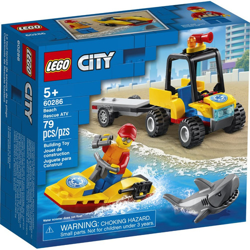 Imagen 1 de 2 de Lego City 60286 Cuatrimoto De Rescate Costero