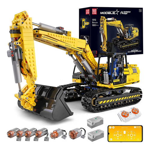 Juego Bloques De Construcción Excavadora App Rc Teledirigida