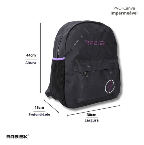 Mochila Para Notebook Rabisk Impermeável Rke5053m Lílas