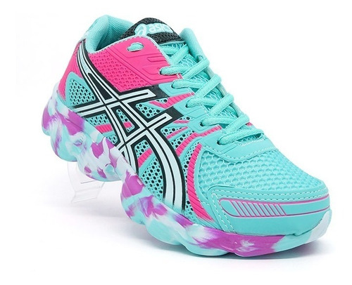 Tênis Feminino Asics Gel Sendai Verde Água E Rosa | Mercado Livre