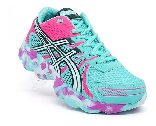 tenis asics feminino verde agua