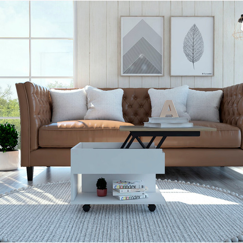 Mesa Auxiliar Modelo Luanda Color Blanco Mate