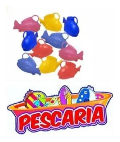 comprar 10 Peixes 1 Placa Pescaria Decor Junina João Querme Barraca