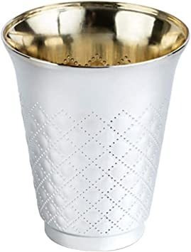 Copa Kidush Judaica Plástico Revestimiento De Plata