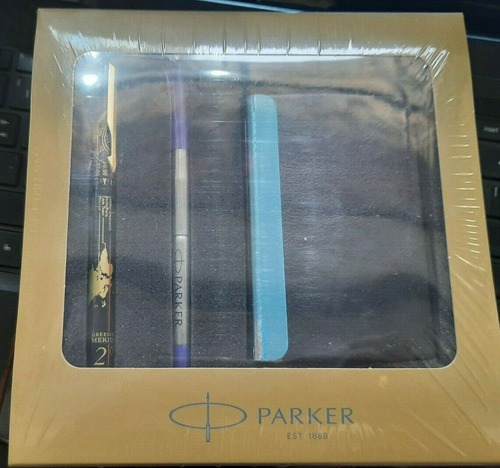 Lapicero Parker Vector Timecheck Caja Regalo Con Tarjetero