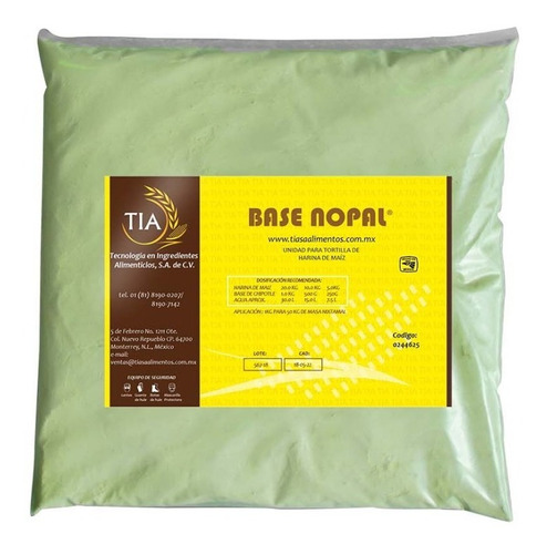 Base Nopal 1 Kg Maiz Tia