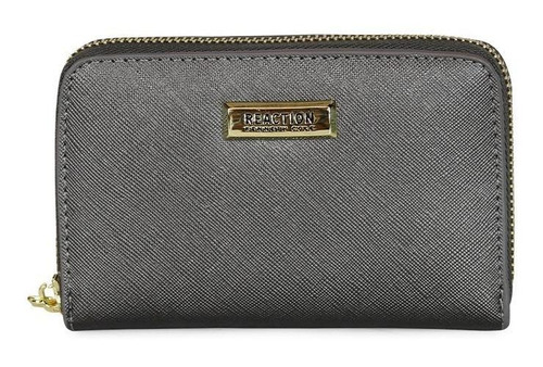 Billetera Mujer Trifold Gris Kenneth Cole 