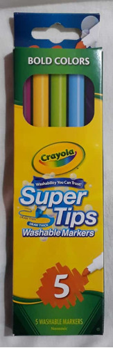 Marcadores Crayola Supertips De 5 Unidades