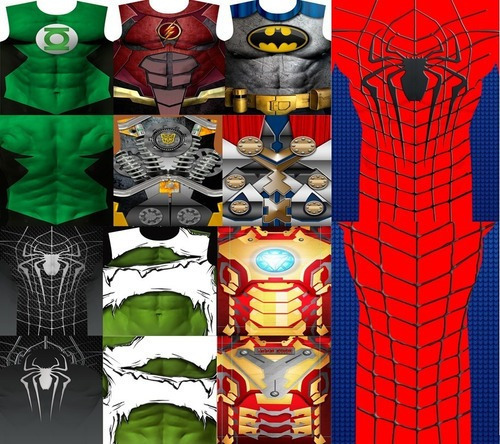 Plantillas Sublimar Camisetas Super Heroes Dc Comics Marvel