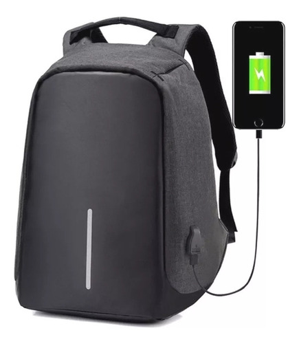 Mochila Antirrobo Impermeable Con Usb Laptop 15,6 Micompra