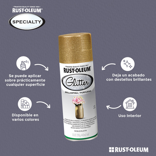 Aerosol Rust-oleum Glitter Oro 290 Gr