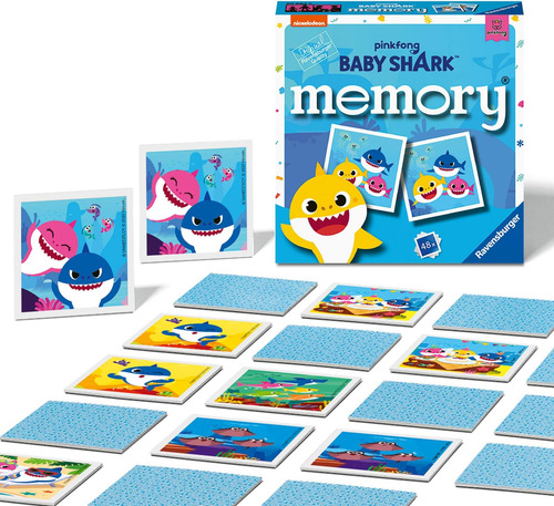 Ravensburger Baby Shark - Mini Juego De Memoria Para Niños A