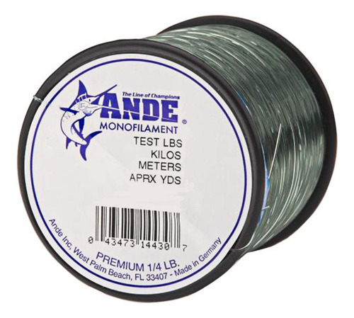 Ande A14-50g Premium Monofilamento, Carrete De 1/4 Libra, Pr