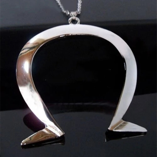 Collar De Cadena Larga Con Forma De Herradura De