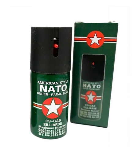 2x1 Gas Pimienta Defensa Personal Aerosol Peper Nato 40ml