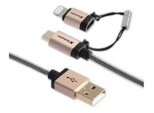 Verbatim Cable 99218 Usb A Macho - Micro-usb B/lightning Mac Color Champagne