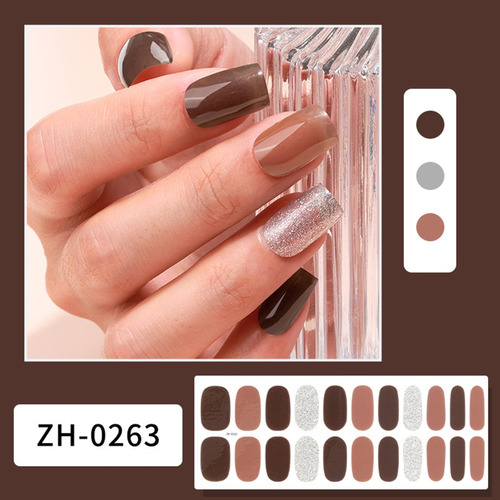 (zh0263) Pegatinas De Gel Para Uñas, Requiere Lámpara Uv/led