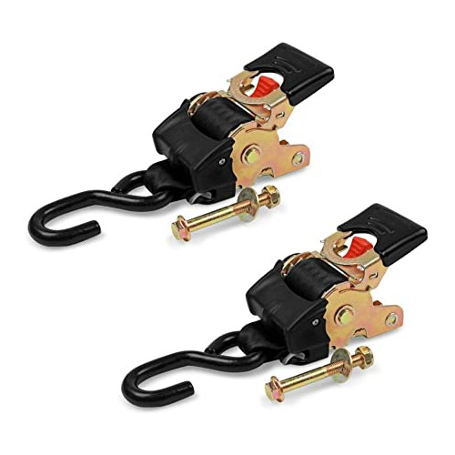 2 Quick N Easy Autoretract Strap Cargo Tie Downs - Corr...