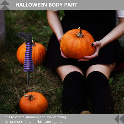 Juguete Con Patas De Bruja Para Halloween Con Decoración De