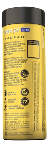 Talco Para Os Pés Tenys Pé Baruel Podpah Pó 100g Kit 3un