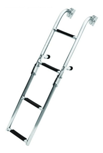 Escalera Acero Inox 3 Escalones Plegable