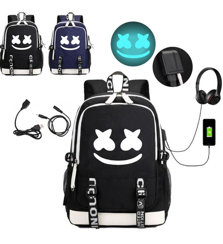 Mochila Escolar Dj Marshmello Unisex Escuela Universitaria