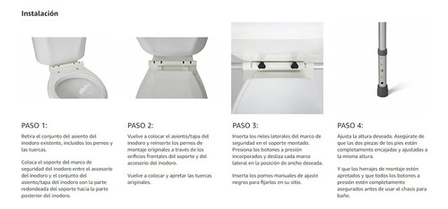 Chasis De Seguridad Para Baño Wc Con Soporte Para Brazo