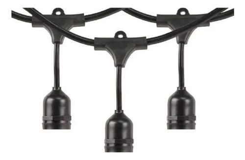 Serie Luces Led Exterior Guirnalda Negra Negro