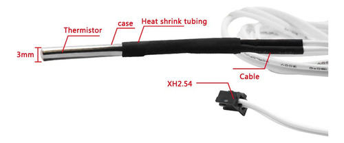 Sensor De Termistor Hotend Para Impresora 3d, 10 Piezas, Act