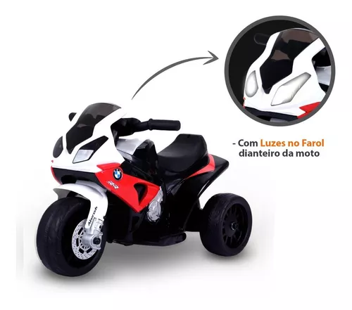 Mini Moto Elétrica Infantil 6v Bmw S1000rr Vermelha Criança