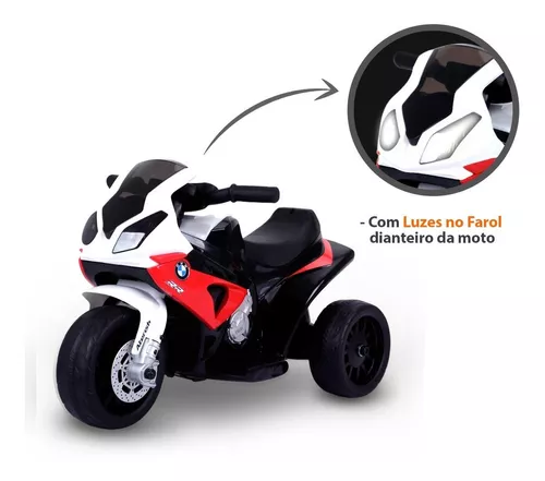 Moto Eletrica Infantil Motinha Criança 6v Com Luz E Som