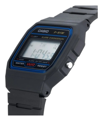Reloj de pulsera Casio Collection F-91 de cuerpo color negro