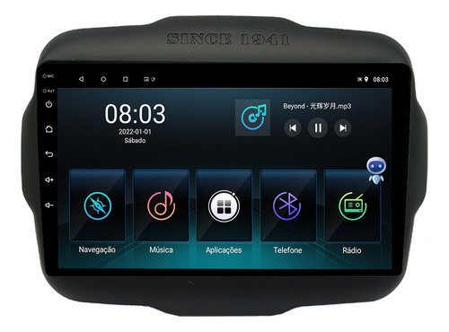Multimidia Renegade 15/23 9p Android Carplay 2/32gb Voz