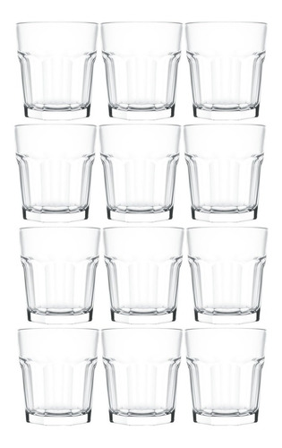 Vaso Whisky Bristol Vidrio Nadir 320 Ml Facetado Set X12