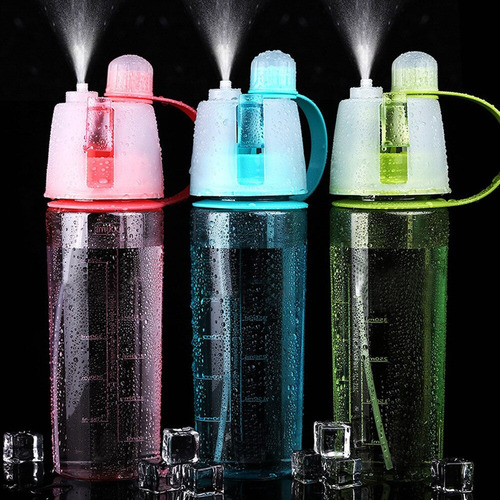 Imagen 5 de 10 de Botella Agua Spray Atomizador Refrescante Deportiva Viajes