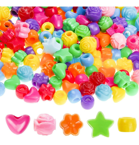 1000 Pieza Perla Plastico Para Pelo Trenza Pulsera Collar