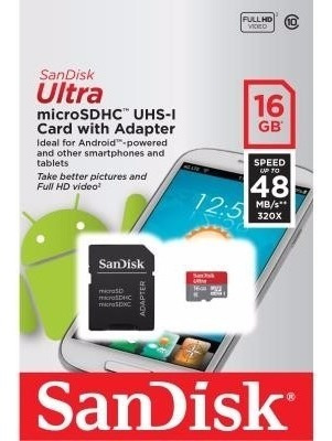 Cartão De Memória Sandisk Ultra® Microsdhc Uhs-i 16 Gb