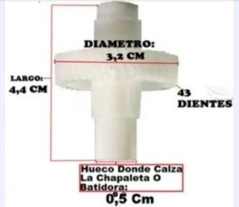 Engranaje De Batidora Oster 43 Dientes 2602 Precio Unitario