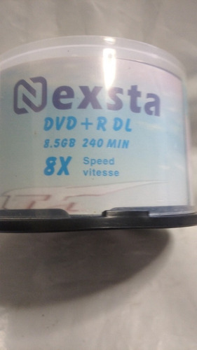 Dvd+r Dl (doble Capa) Nexsta 8x, 8,5 Gb, 240 Min X 3 Unid.