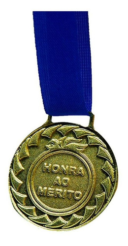 Kit Com 25 Medalhas De Ouro M30 Honra Ao Mérito C/fita Azul